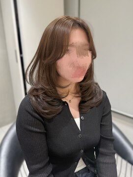 ロンドウル 熊本(Lond ulu) ウェーブミディアムメルティカラー×ブリーチなし韓国【熊本】