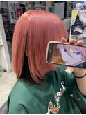 Free！ 鴫野貴澄 ケアブリーチ コーラルピンク ウルフカット