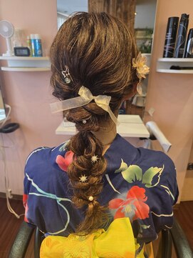 ヘアーメイクサロン ソエル(Sowelu) 浴衣ヘア　編みおろしヘア