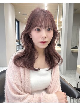 天神美容室 【香月指名☆】韓国風巻き×レイヤー×カシス×ピンク×学割