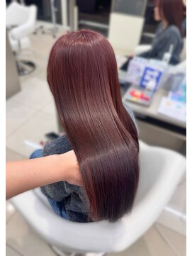 プティパ 水戸内原店(petit-pas) ブリーチなしダブルカラー/チェリーブラウン