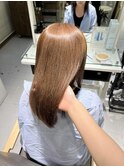 ミディアムヘア暗めカラーデザインカラーフェイスフレーミング