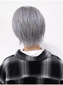 ☆シルバーグレーメンズカット軽めマッシュブリーチ