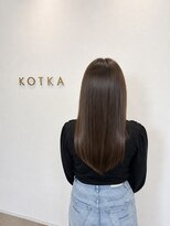コトカ 千葉(KOTKA) デジタルパーマ/ワンホンレイヤー/ミルクティーブロンド/卵型