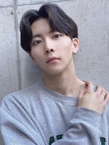 ロンドソル 四日市(Lond Sol)&nbsp;men's/メンズ/リバースセンターパート/黒染め/韓国/顔周り波巻き