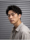 アップバングショート短髪刈り上げツーブロックルーズパーマ柏駅
