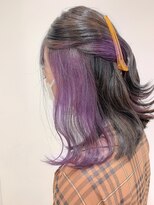 アッシュ 二子玉川店(Ash)&nbsp;インナーカラー×ミディアム×ピュアパープル