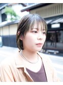 デザインカラーシースルーボブ。