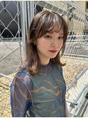 - 外はねミディアム × アッシュオリーブ -