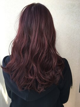 ルッソカナン(Lusso canaan) ワインレッドニュアンスカラーレイヤーロング