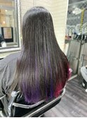 【派手髪】purple×vivid pink【インナーカラー】