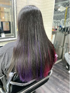 ミミック (mimic) 【派手髪】purple×vivid pink【インナーカラー】