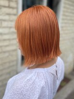 コクーン 辻堂(Cocoon) プツッと外ハネボブ/オレンジ/ダブルカラー/ブリーチ