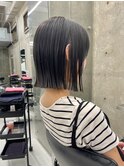 　切りっぱなしボブ×透明感カラーR53