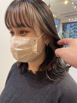 グーフィートーキョー 銀座(Goofy Tokyo) Goofy銀座/フェイスフレーミング/ベージュ/前髪インナーカラー