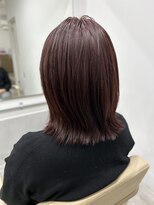 プラグ(Plug) 似合わせカット/白髪染め/くびれミディアム/ピンクブラウン