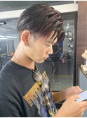 【和歌山美容室】メンズカット+赤メッシュハイライト