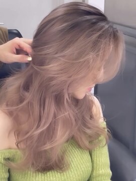 ラキング ギンザ トウキョウ(LAKING GINZA) くびれヘア/アプリコットオレンジ/夏/ハイライトカラー[銀座駅]