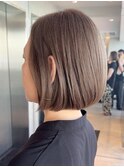 ショートヘア顔周りレイヤーダブルカラーショートボブ武蔵小杉