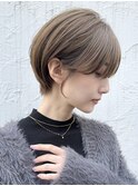 ヘーゼルナッツベージュ＊ショート＊ボブ＊レイヤーカット