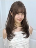 【F】大人きれいめ小顔ヘア透明感カラー