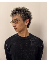 ソーレ(sole) yosuke メンズスパイキーショート短髪毛先ブリーチ