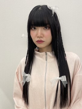 韓国ヘア/アイドルヘア/カチモリヘア/あみたらし/リボンアレンジ