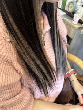 美容室 ダン エクセルシア(Dan) ★プレミアム人毛編み込みエクステのメッシュ入りロング