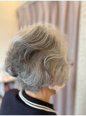 グレイヘア/くせ毛を活かす/60代70代/ミセスヘア