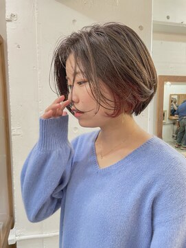 リッカ(RICCA) ショートボブに合わせるピンクインナーカラー