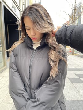 ラフ(LAFF) #黒髪#ボブルフ#ネビージュ#小顔#ワンレン