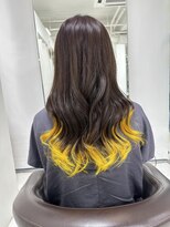 ヘアバイプルーヴ(Hair by PROVE)&nbsp;裾カラー×パキッとイエロー