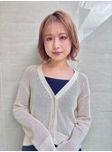 大人ボブ20代30代小顔レイヤーカットデザインカラー