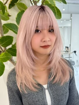 ヨロ 上野(YOLO) ハイライトカラーミルクティーベージュケアブリーチダブルカラー