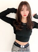 レイヤーカットデザインカラーウェットヘア