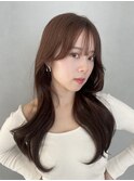 韓国レイヤーカットブリーチなしダブルカラー i