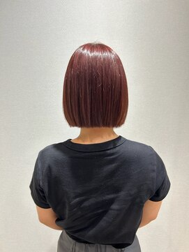 ビス リアン 川口店(Vis lien) ブリーチなしダブルカラーベージュピンクボブ