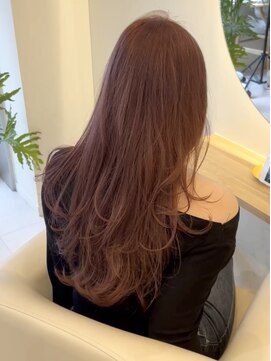 ロル キョウト(L'or Kyoto) レイヤーカット　ピンクベージュ　髪質改善カラー