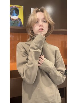 ノラキチジョウジ(NORA KICHIJOJI) カーテンバングフェイスレイヤーボブレイヤー毛流れカット耳かけ