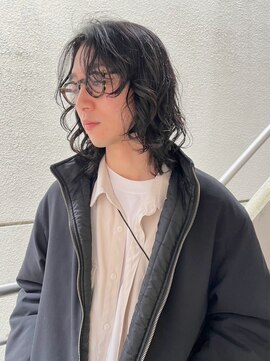 ロマリア 渋谷 渋谷宮益坂(Lomalia) 乾かすだけでキマる髪/メンズミディアムフェザーパーマ