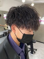 シャドウパーマメンズカットスパイラルパーマツイスパ波巻き