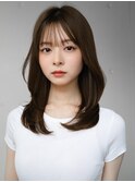 ☆レイヤーカット毛先ワンカールくせ毛風カール薄めバングデジパ
