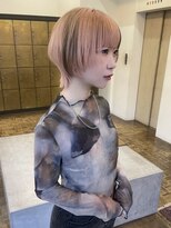 ヘアーアイスカルテット(HAIR ICI QUARTET) ダブルカラーケアブリーチベージュピンクボブミニウルフリタッチ
