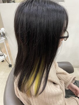 ヘアーストーリー (HAIR STORY) インナーカラー イエロー