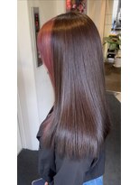 ダブル アンダーバー サロン(W_SALON) 【W_SALON 河原町】フェイスフレーミング/ピンク×ブラウン