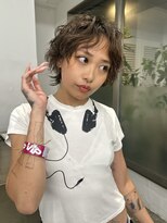 レコ 渋谷(LECO)&nbsp;ブリーチパーマダークブラウンショートレイヤー