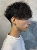 波巻きスパイラルパーマメンズパーマメンズマッシュ群馬高崎眉毛