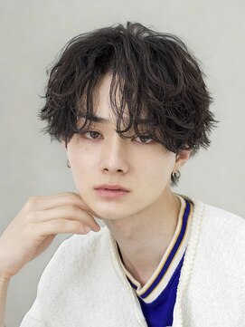 エデアンホンテン メンズサロン(EDEAN 本店 （旧：EDEAN 上通）) 熊本シャドウパーマ メンズヘア センターパート 波巻き