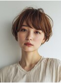 黒髪/クラゲヘアー/オリーブグレー/小顔/ココアベージュ/大口