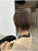 切りっぱなしボブ/外ハネボブ/軽め短めセット簡単ボブ
